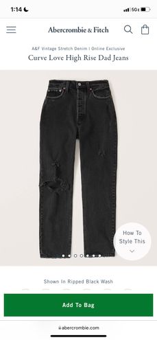 Abercrombie & Fitch Curve Love High Rise Dad Jeans