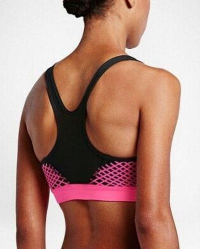 Nike Pro Hyper Classic Black Pink Sports Bra Size Medium - $25