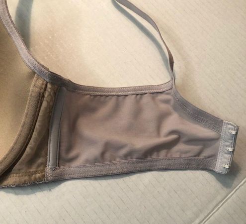 Cacique Bra Modern Linear Lace Purple-Gray Bra Sz 40D GUC