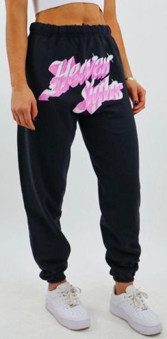 Boys Lie Heaven Sighs Pink Sweatpants In Black