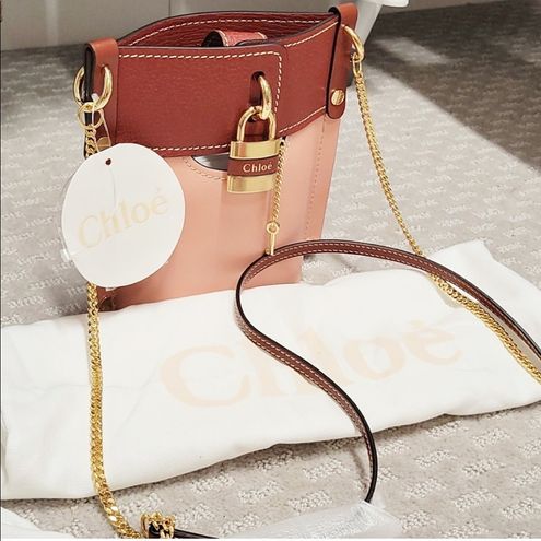 Chloé Auth Chloe Brand NWT Fallow Pink Bi-Color Aby Bucket Bag