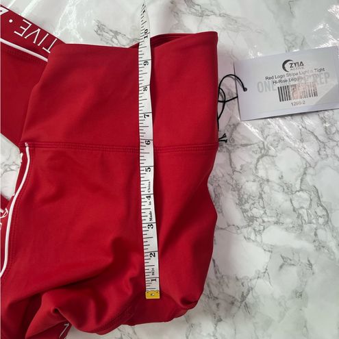 Zyia RED LOGO HIGH RISE LEGGINGS NWT SIZE 2 - $23 - From Anna