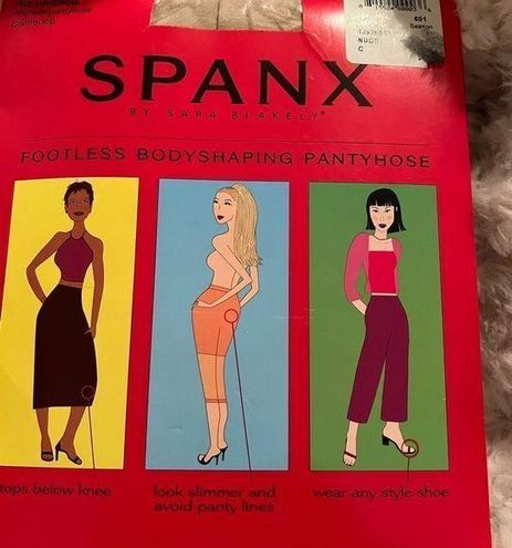 Spanx Super Footless Bodyshaping Pantyhose Size C Nude New - $28 New With  Tags - From Samantha