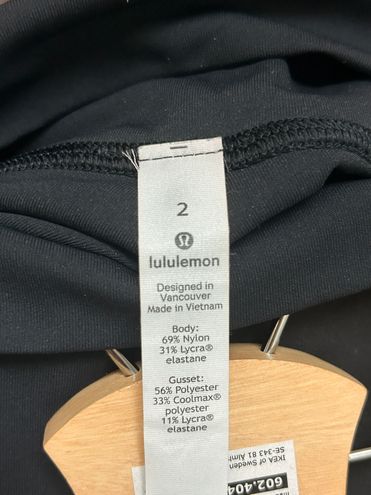 Lululemon Wunder Train High-Rise Black leggings Crop 21 size 2