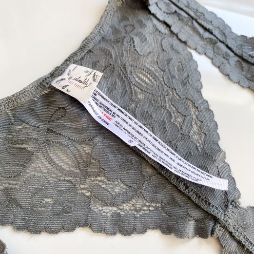 Free People Galloon Racerback Grey Lace Bralette