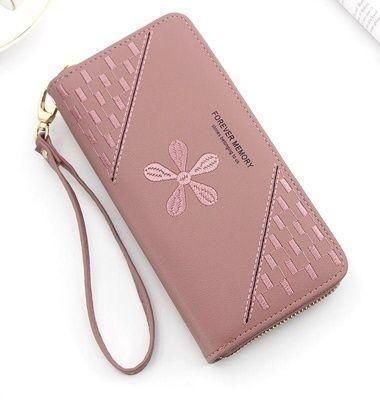 Long Large Capacity Multi Card Holder Wallet Bag for Women,Pink 