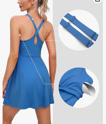 Womens Tennis Dress with Shorts Underneath Workout Dress with Built-in Bra  Athletic Dresses Golf Dress Exercise Dress