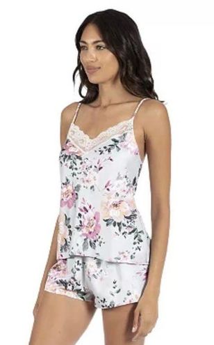 Kohls Women's Lilac+London Satin Floral Cami & Pajama Shorts Sleep Set Blue  Size M - $17 (57% Off Retail) - From mandi