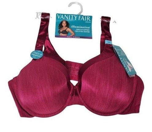 Vanity Fair NWT Illumination Full-Figure Bra 76338 Med Red Maroon 42C  Underwire Size undefined - $24 New With Tags - From August