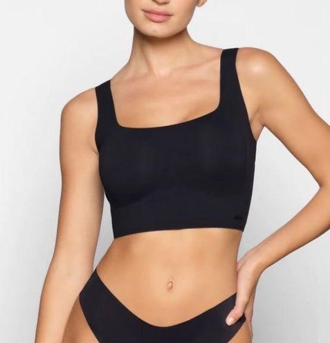 SKIMS Naked Scoop Longline Bralette Onyx net size small - $44 New With Tags  - From Marissa