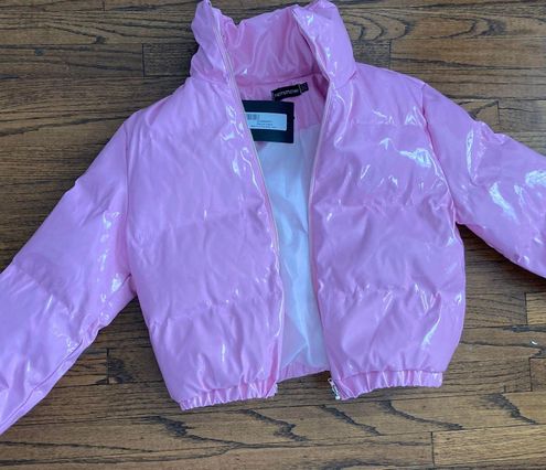 Pretty Little Thing Pink Vinyl Puffer 