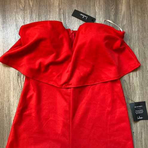 Power of Love Red Strapless Jumpsuit