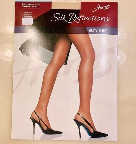 Hanes Silk Reflections Sheer Toe Pantyhose - $23 New With Tags