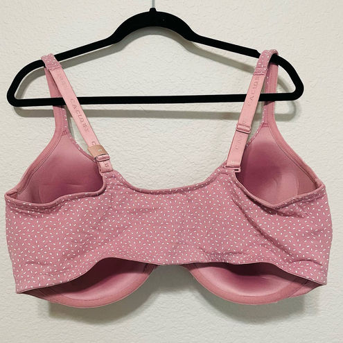 Cacique Bra 42F Pink White Printed Lined Underwire Padded Adjustable  Barbiecore Size undefined - $28 - From Twisted