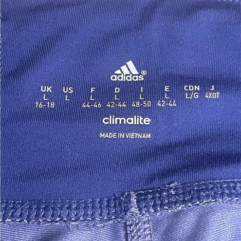 Adidas Women's Climalite Cropped Blue Leggings Size Large - $30 - From  Meredith