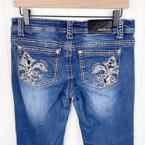 Grace in La Embellished Rhinestone Jeans 28