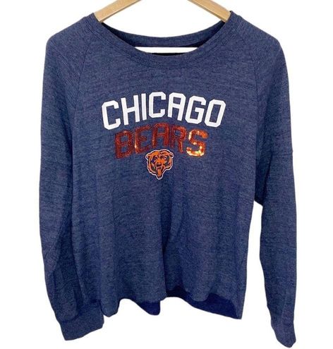 Chicago Bear Print Sweatshirt, Casual Long Sleeve Crew Neck