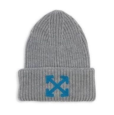 Off-White Virgil Abloh Arrow Rib Knit Logo Wool Beanie Melange Grey Sky New  $320 Gray - $230 (28% Off Retail) New With Tags - From Cassie