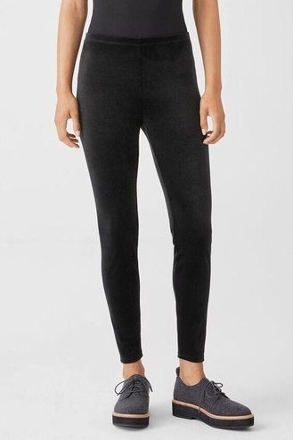 Eileen Fisher NWT Stretch Velvet Leggings Ankle Length Black Womens Small  $138 - $65 New With Tags - From Tina