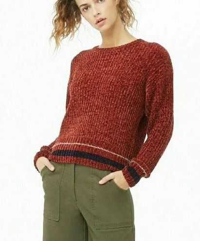 Forever 21 NWT Striped Trim Chenille Sweater - $23 New With Tags - From  Jared