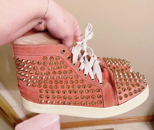 louis allover spikes high top sneaker