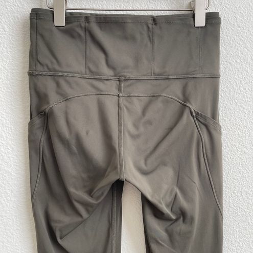 Lululemon Dark Olive Green Mid-Rise Fast & Free Full Length 28” Tight  Leggings Size 4 - $65 - From Karena