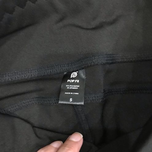 NWT POP fit Black Ari leggings with pockets S mesh inserts yoga