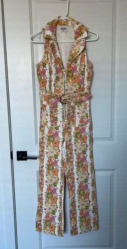 Jacksonville Cropped Jumpsuit ~ Groovy Blooms Stripe – Show Me