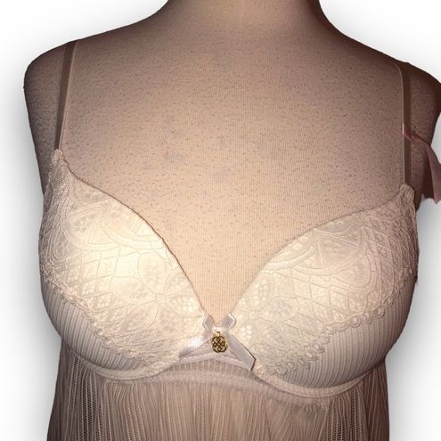 Daisy Fuentes White Lingerie Babydoll Chemise Push Up Bra Top Underwired  Large - $17 - From Kerrii