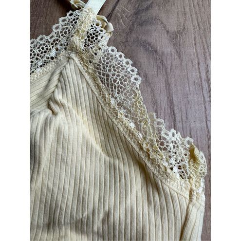 Colsie Lace Bralette Bra Yellow Eyelet Small Women Crop Tank Top Summer -  $16 - From Alexis