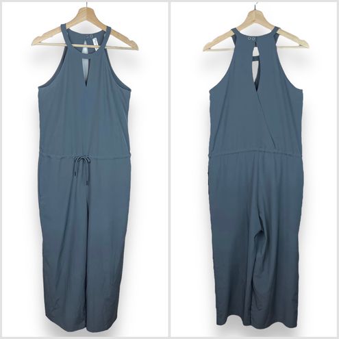 Kyodan Outdoor Keyhole Cutout Wide Leg Performance Jumpsuit Gray - $21 (82%  Off Retail) - From Thea