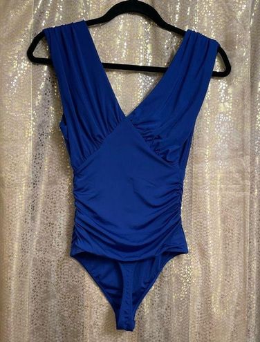 EXPRESS Royal Blue Body Contour Compression Sleeveless Bodysuit, XS - $32 -  From Jessica