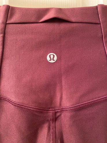 Lululemon Mapped Out High Rise Camo Leggings Size 2 Cassis / Smokey Red