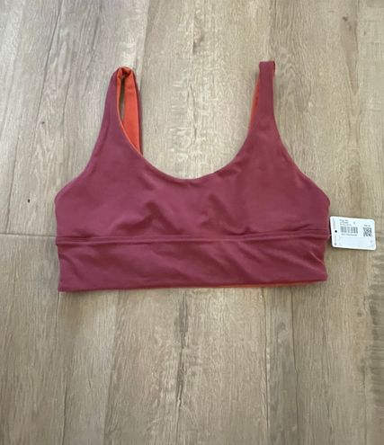 Lululemon Align Bra Reversible Mulled Wine / Canyon Orange size 10