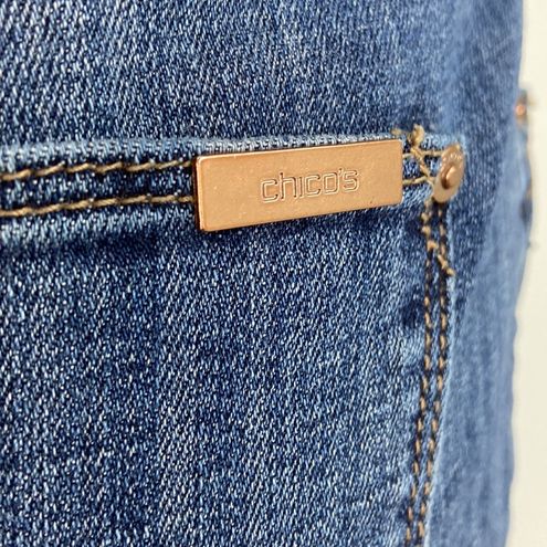 Chico's So Slimming Girlfriend Ankle Jeans Size 6 Venus Indigo High Waist -  $29 - From Sandi