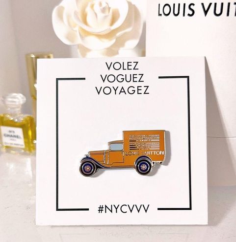 Louis Vuitton X Pintrill Volez, Voguez, Voyagez Special Edition Pin Yellow  Truck