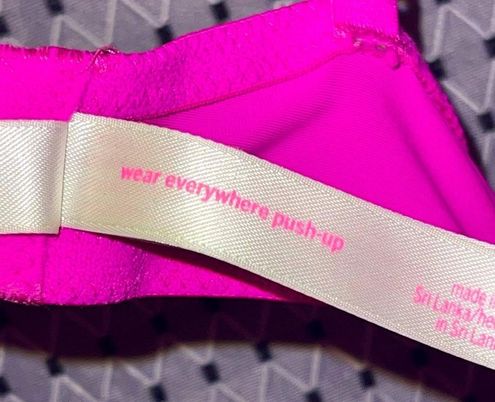 PINK - Victoria's Secret Victoria's Secret PINK Wear Everywhere Push Up Hot  Pink Bra 36C Size 36 C - $14 - From Labroscianos