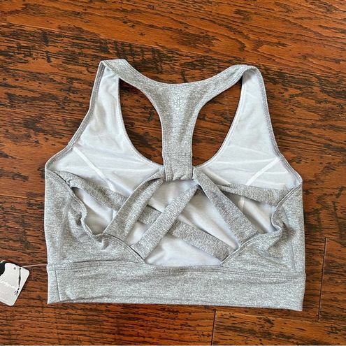 Free People NEW Movement Light Synergy Crop Sports Bra Gray