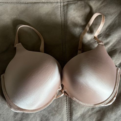 Victoria's Secret 36D Plunge Bombshell Push Up Bra Nude Beige Tan