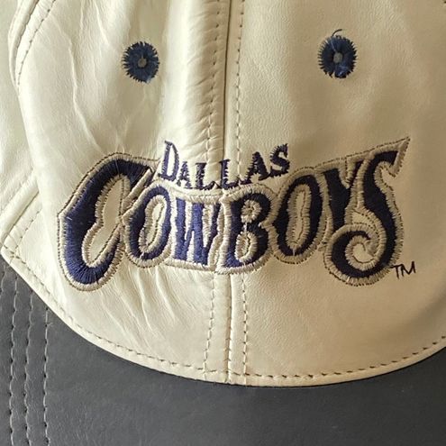 NFL Vintage 1990's Leather Dallas Cowboys Snapback Hat - $36