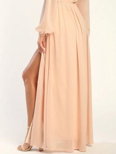 Wondrous Water Lilies Blush Pink Maxi Dress