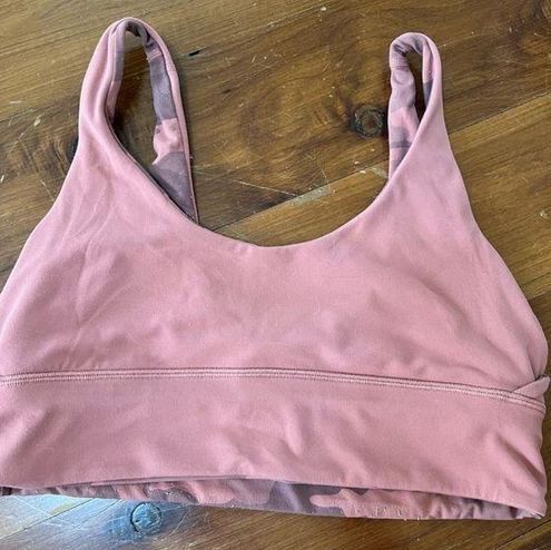 Lululemon reversible align bra burgundy/camo size 8 - $50 - From