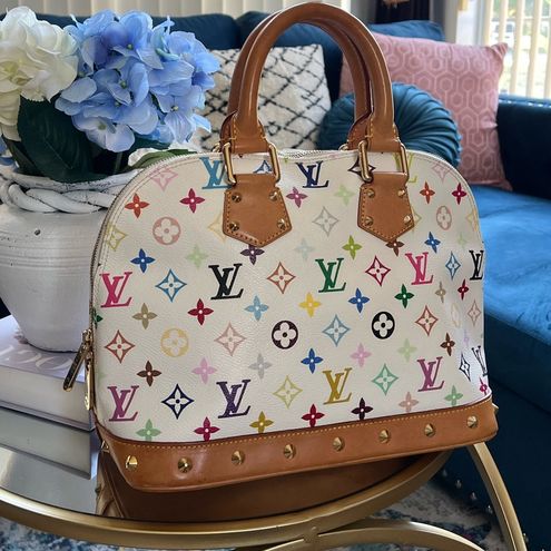 Louis Vuitton Auth Takashi Murakami Monogram Alma Studded Multi Color Bag  Purse - $1409 - From StyleBy