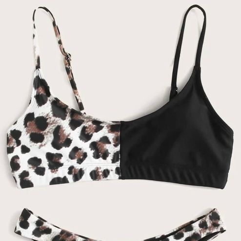 half cheetah half black bikini