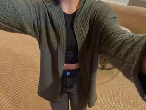 American Eagle Green Cardigan Size M 