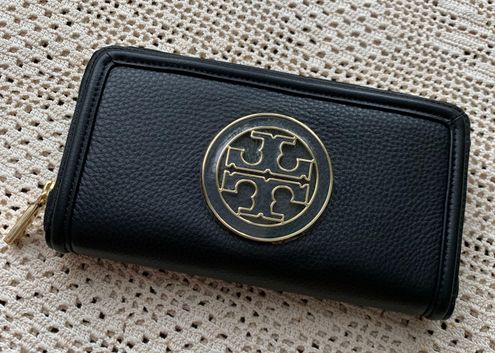 Tory Burch Amanda Zip Continental Wallet In Black - $59 (69% Off