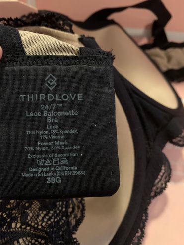 ThirdLove, Intimates & Sleepwear, Third Love 247 Lace Balconette Bra In  Black And Nude Size 36c 2