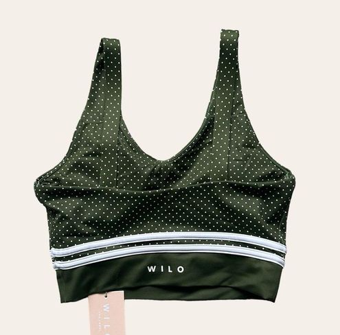 Wilo the Label Polka Contour Sports Bra Khaki NEW Size M - $32 New With  Tags - From Kayla