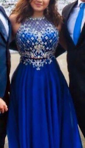 camille la vie royal blue dress