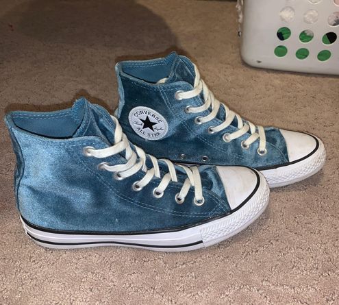 velvet high top converse